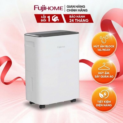 Máy hút ẩm chạy bằng máy nén Fujihome DH16LITE - Công suất hút ẩm 16 Lít/ngày, có chế độ hẹn giờ