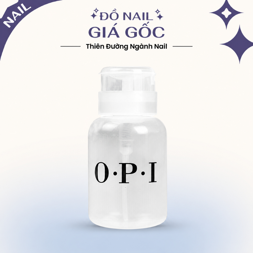 Bình nhún đựng nước lau gel, acetone OPI 200ml, lọ đựng dung dịch chuyên dụng
