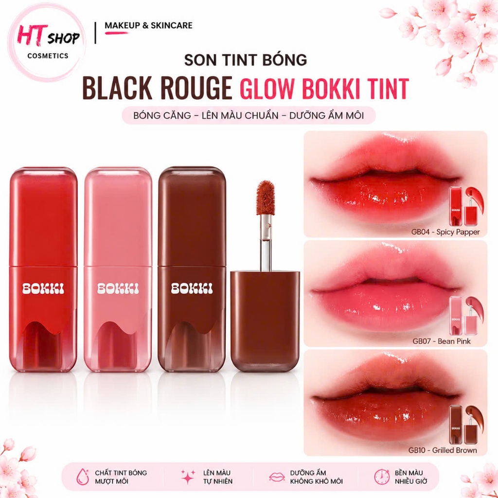 Son Tint Bóng Black Rouge Glow Bokki Tint