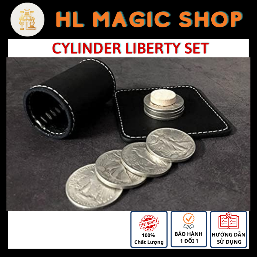 Đồ Chơi Ảo Thuật Xu Và Nút Bần - Cylinder Coin Set - Walking Liberty