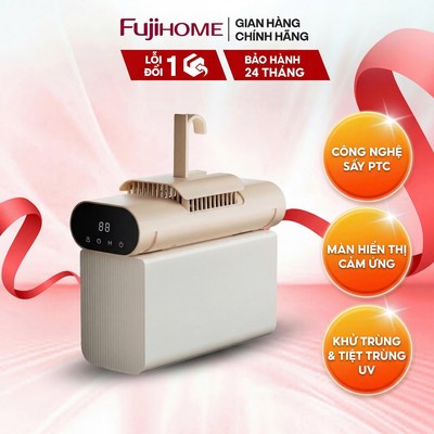 Máy sấy quần áo gấp gọn Fujihome FCD16 – Công nghệ sấy PTC, diệt khuẩn UV, có chế độ hẹn giờ