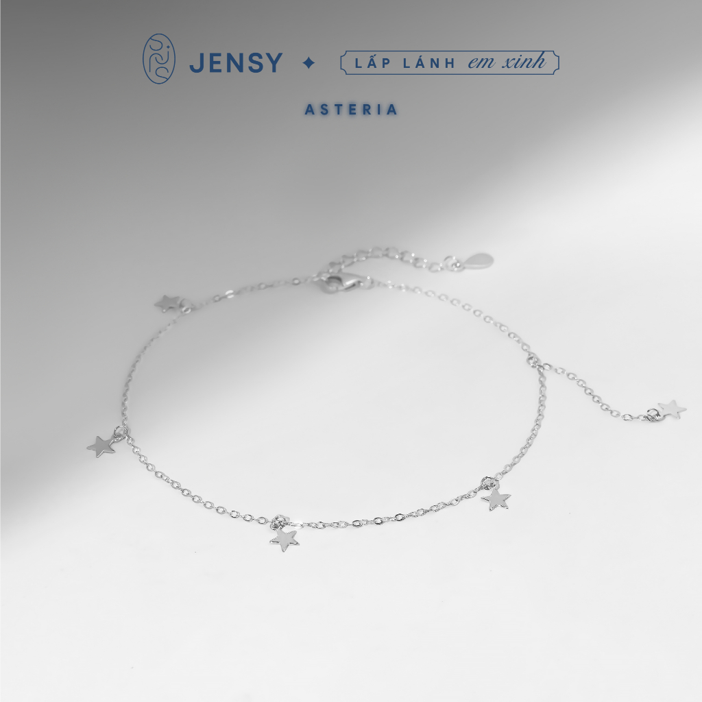 Lắc Chân Bạc Nữ S925 JENSY Hình Ngôi Sao "Asteria" LCARS7392. Vòng Chân Bạc Nữ Xinh Xắn
