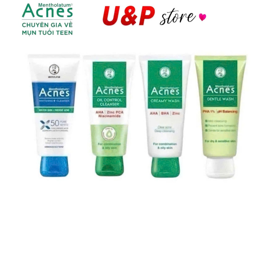 Kem rửa mặt - Sữa rửa mặt Acnes 100g