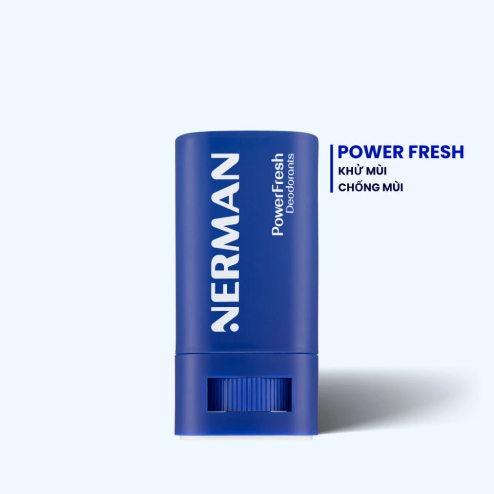 Ảnh 4 của Lăn khử mùi Nerman Power Fresh cho nam dạng sáp mát lạnh, không để lại vệt ố vàng.