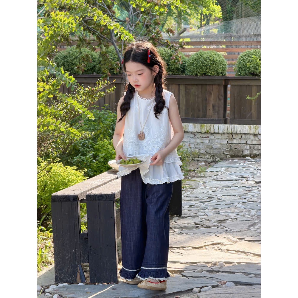 AMBB KIDS - Áo sát nách bé gái chuẩn AMBB chính hãng xuất xứ Quảng Châu sz 2-12 tuổi (HK KIDS 26C044