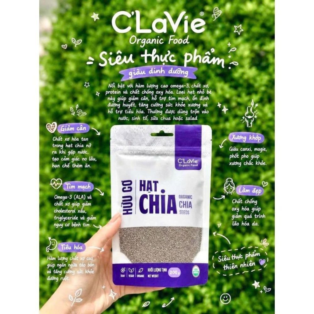 Hạt chia hữu cơ C'LAVIE / Aztec Organics -  Nhà hữu cơ