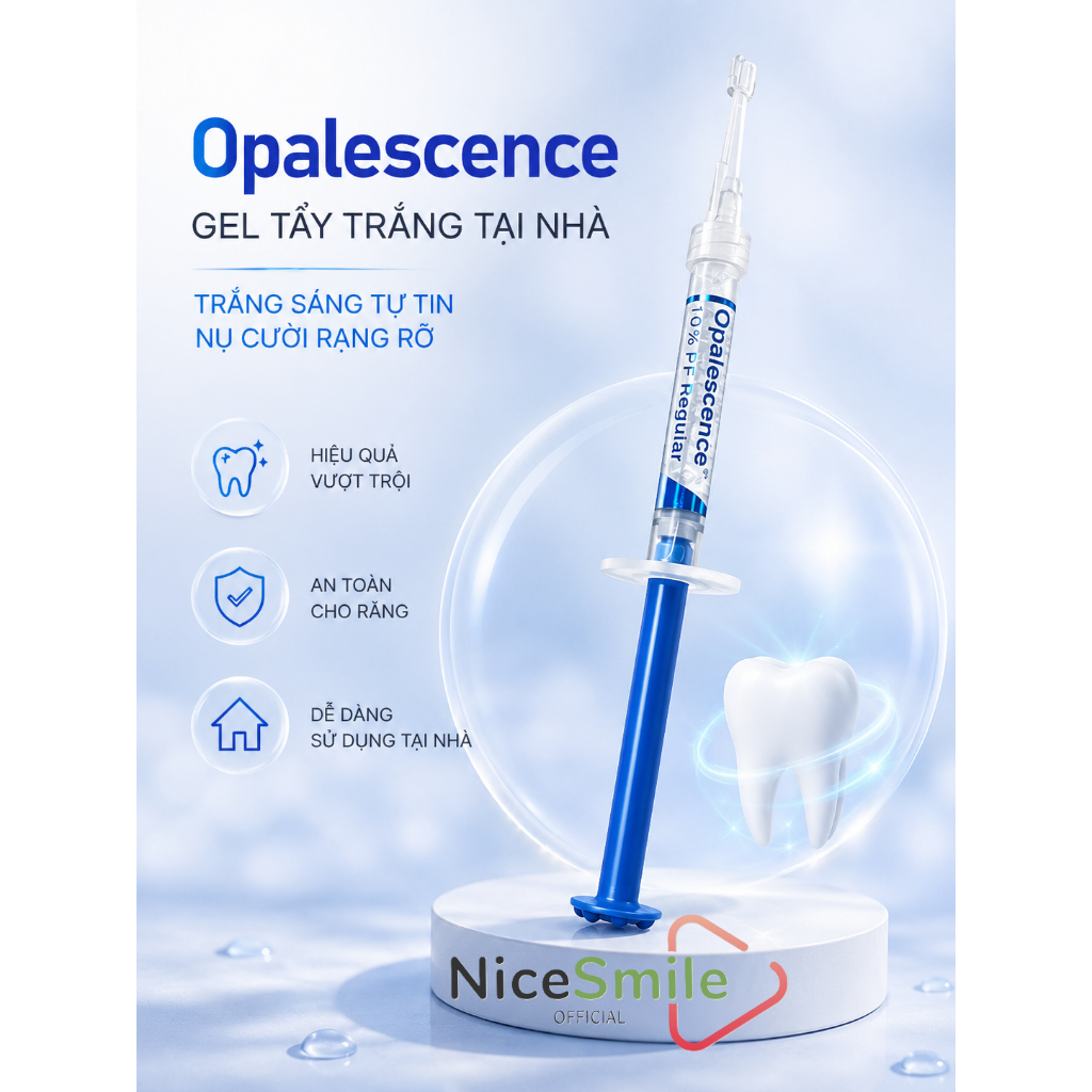 Gel Tẩy Trắng Răng Opalescence 15%, 20%, 35% - Chính Hãng USA MỸ, Tẩy Trắng Răng Tại Nhà