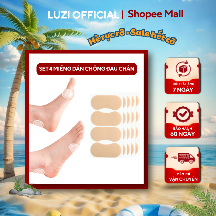 Set 4 miếng dán LUZI bằng mút bảo vệ chân chống trầy xước tiện lợi, nhỏ gọn đa năng MD4