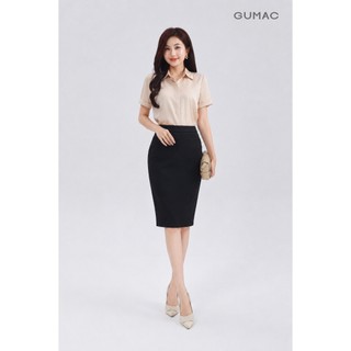 Chân Váy Bút Chì Nữ GUMAC Thun Co Giãn Form Ôm Dáng Basic Công Sở  BVE00010