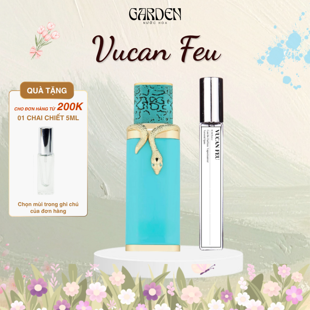 Nước Hoa Unisex Chiết Vulcan Feu STATION SCENT, Dầu Thơm Hương Hoa Cỏ, Ấn Tượng, Độc Đáo