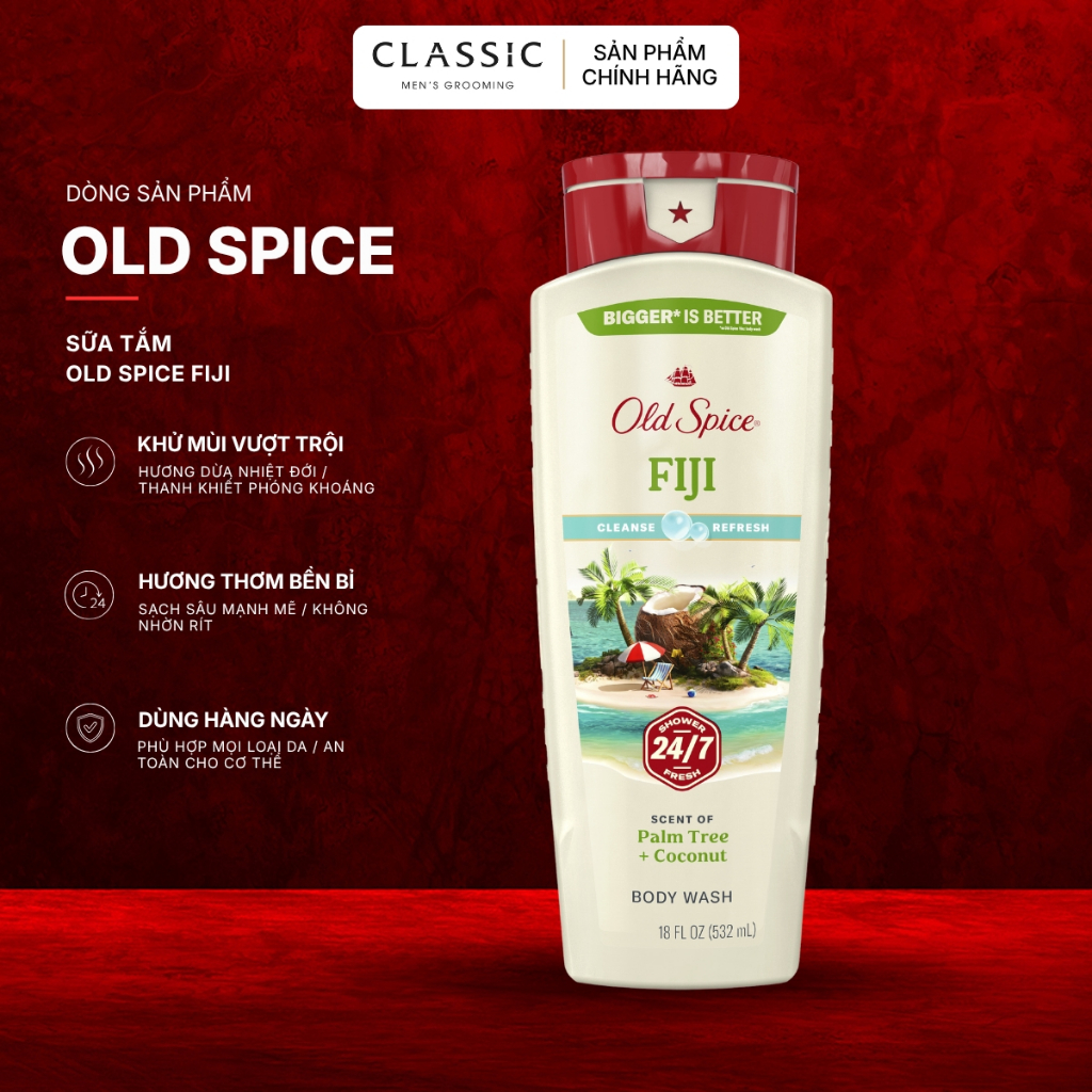 Sữa Tắm Nam Old Spice Fiji 473ml
