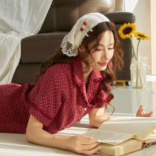 VIBES Pijama ngắn muslin họa tiết xinh xắn Lumea Py Set phối ren