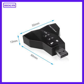 USB Sound Card 2.0 3D – Dùng Cho Máy Tính PC, Laptop Giúp Kết Nối Micro, Tai Nghe, Loa, Karaoke,...