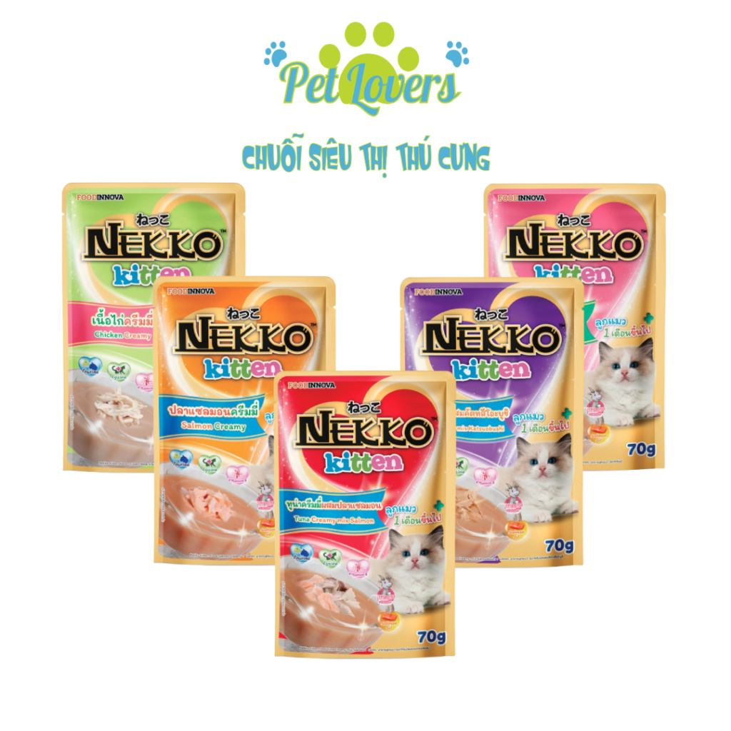 Pet Lovers - Nekko Kitten Creamy combo 6/12 /24 gói