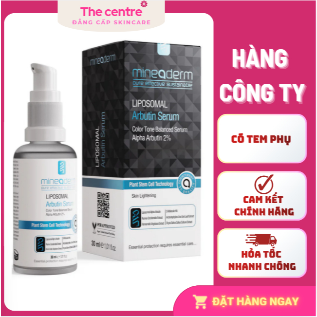 [Hàng cty] Mineaderm Liposomal Arbutin Serum – Serum Arbutin 2% Dưỡng Sáng Mờ Thâm