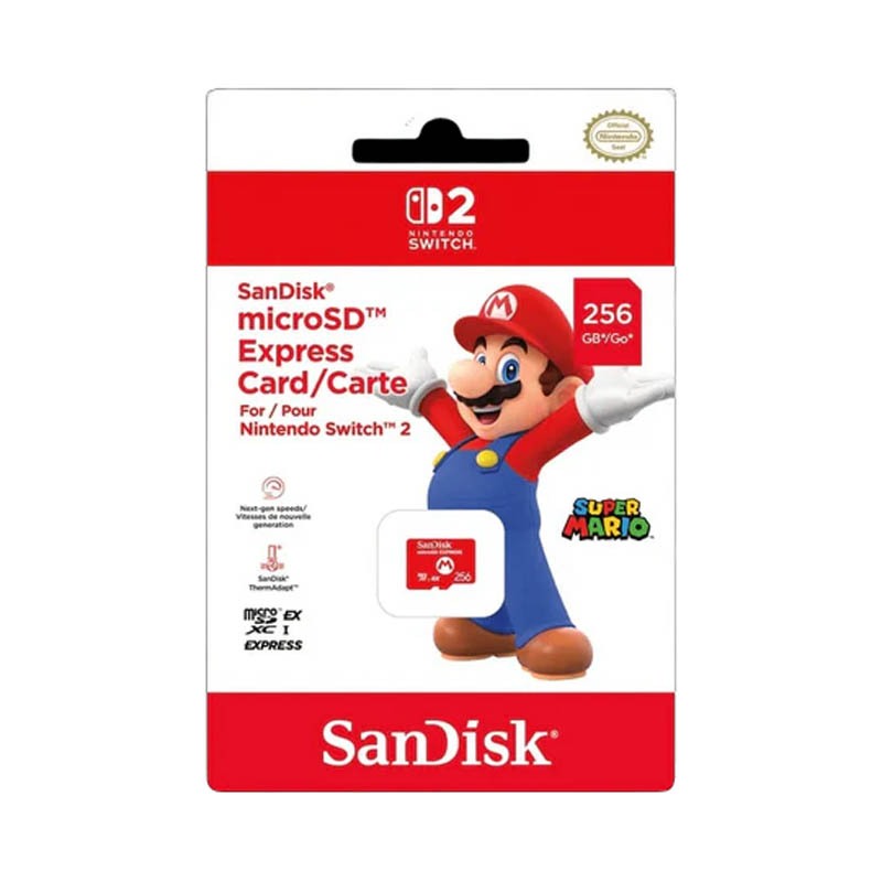 Thẻ nhớ MicroSDXC Sandisk Express 256GB chuyên dụng cho máy Nintendo Switch 2 (Đỏ)