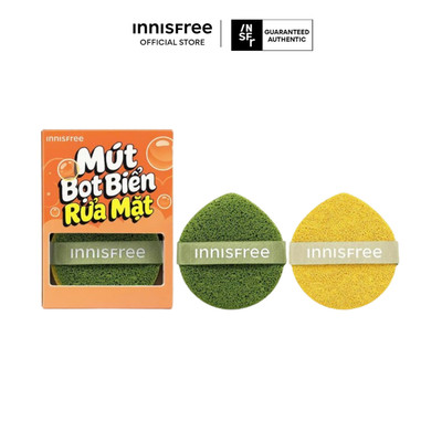(Quà tặng không bán) Combo 2 mút bọt biển rửa mặt làm sạch sâu, dịu nhẹ cho mọi loại da INNISFREE