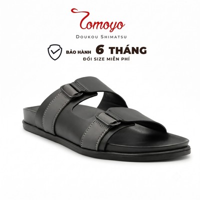 Dép Nam Tomoyo Da Microfiber 2 Quai Đế Công Thái Học Chống Trượt Boy Phố TMD340