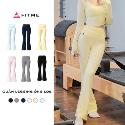 Quần tập gym, yoga, pilates nữ ống loe Fitme Bloom legging cạp cao nâng mông tôn dáng QDBL01