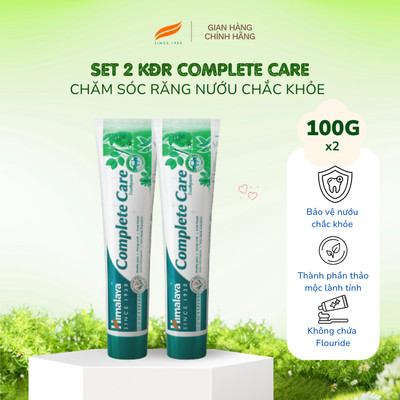 Set 2 kem đánh răng thảo mộc bảo vệ nướu Himalaya Complete Care Toothpaste 100g x2