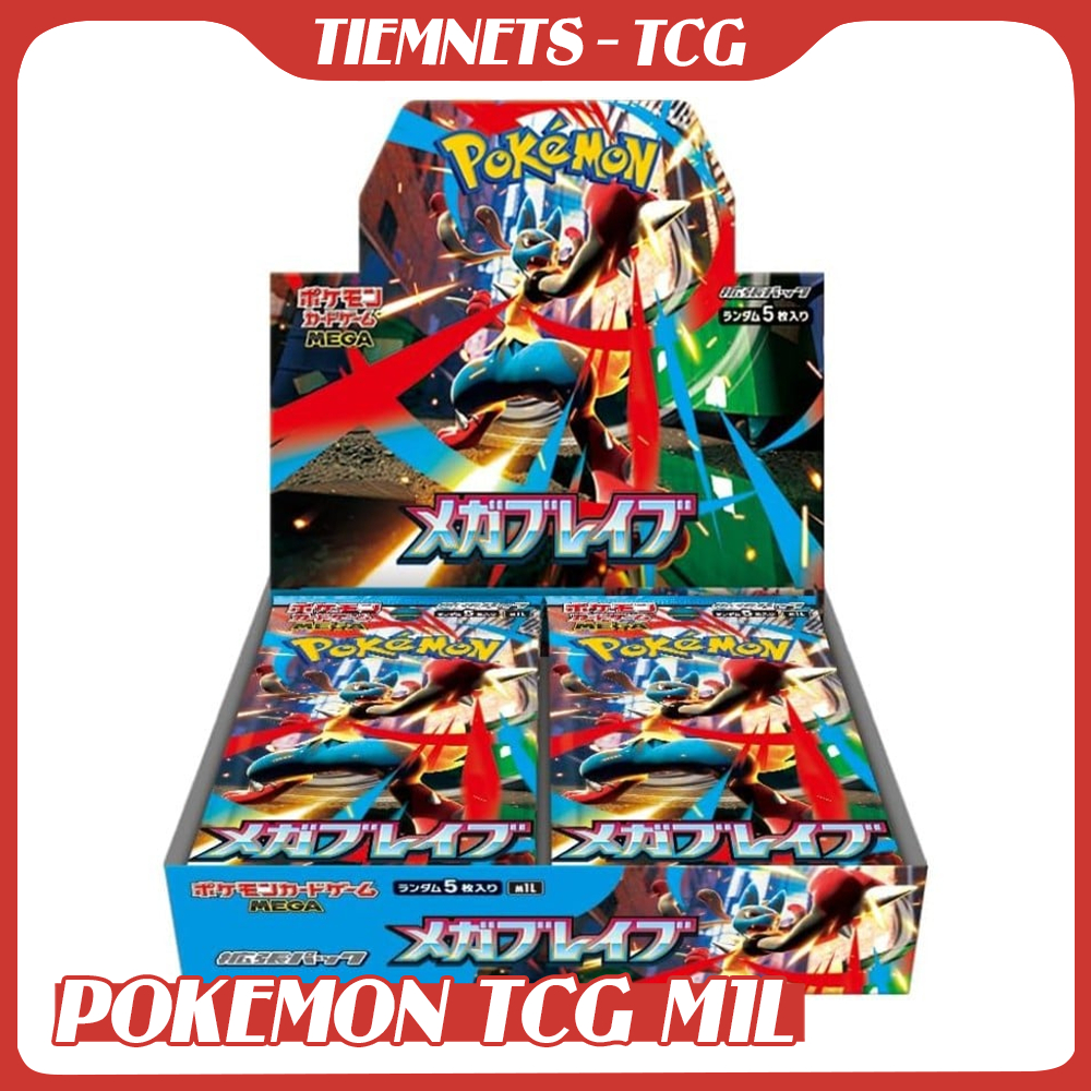[1 PACK] THẺ POKEMON TCG M1L MEGA BRAVE - PHIÊN BẢN TIẾNG NHẬT - CHÍNH HÃNG KHÔNG RESEAL
