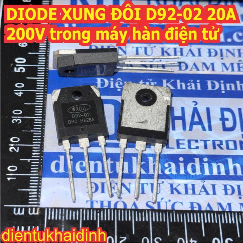 2 con DIODE XUNG ĐÔI D92-02 ESAD92-02 20A 200V trong máy hàn điện tử kde4141