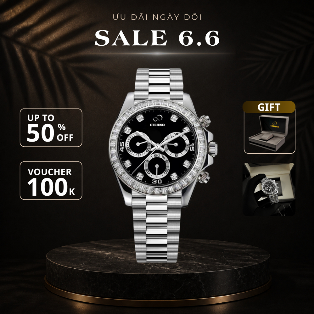 Đồng Hồ Nam - Thương Hiệu ETERNO E25-0065 Sang trọng, lịch lãm-WATCH