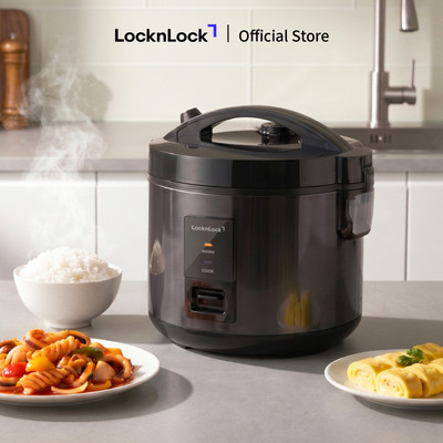 Nồi cơm điện LocknLock Daily rice cooker EJR472BLK dung tích 1.8L - Màu đen