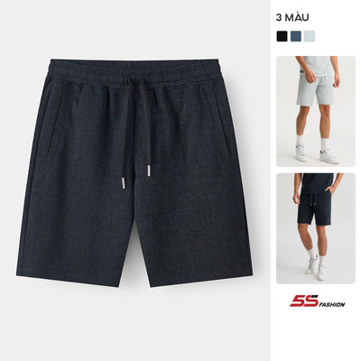 Quần Short Casual Nam 5S FASHION Vải Dày Dặn, Thoáng Mát, Thiết Kế Cạp Chun Co Giãn MBQST26006