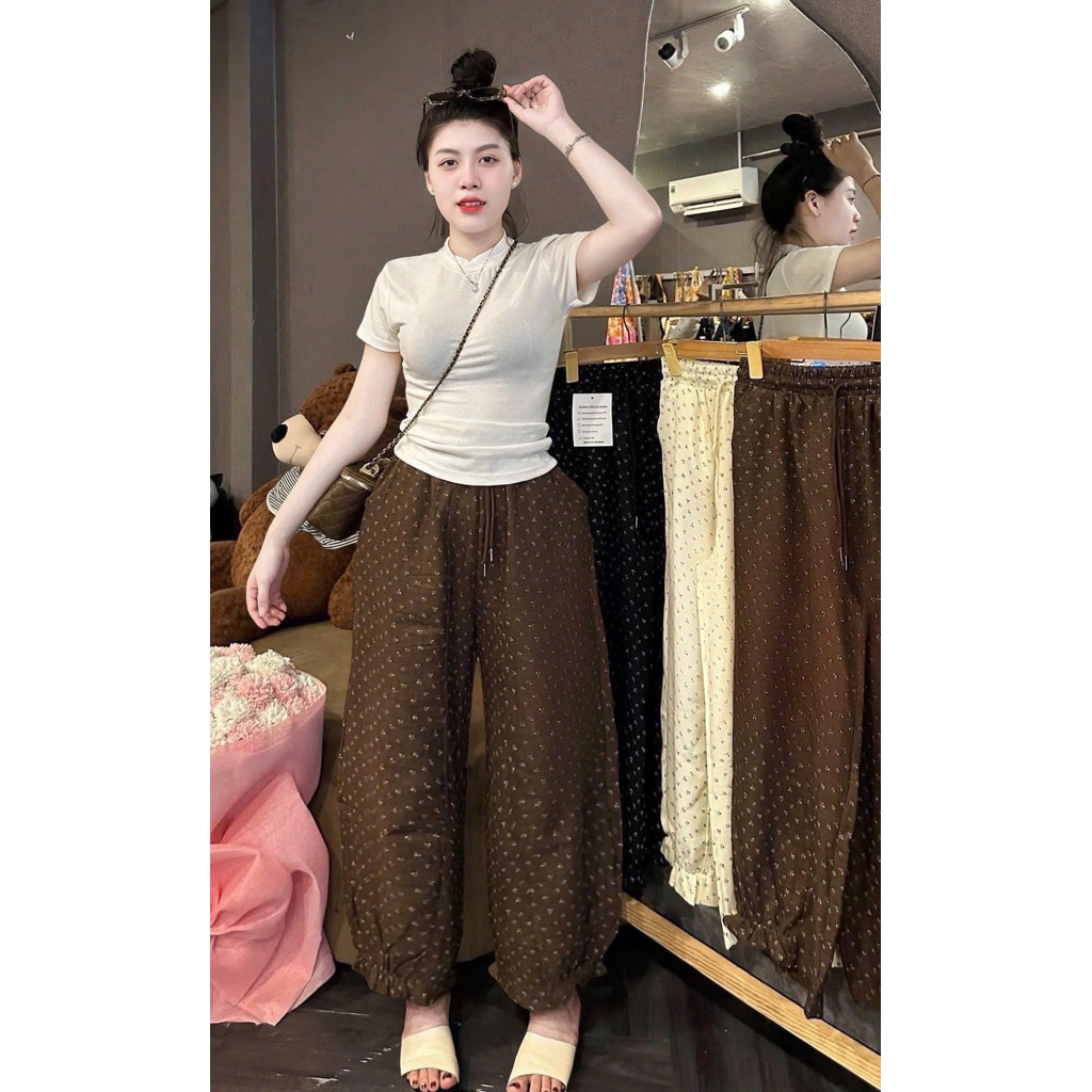 Quần dài bí bèo hoa nhí s75 KPS