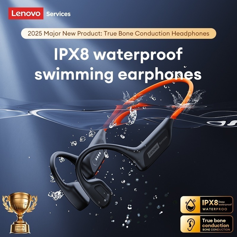 Lenovo S106 Tai nghe dẫn truyền xương không dây Chống nước IPX8 Bơi lội Chạy bộ Bluetooth 6.0 Âm thanh vòm HIFI Chính hã | BigBuy360 - bigbuy360.vn