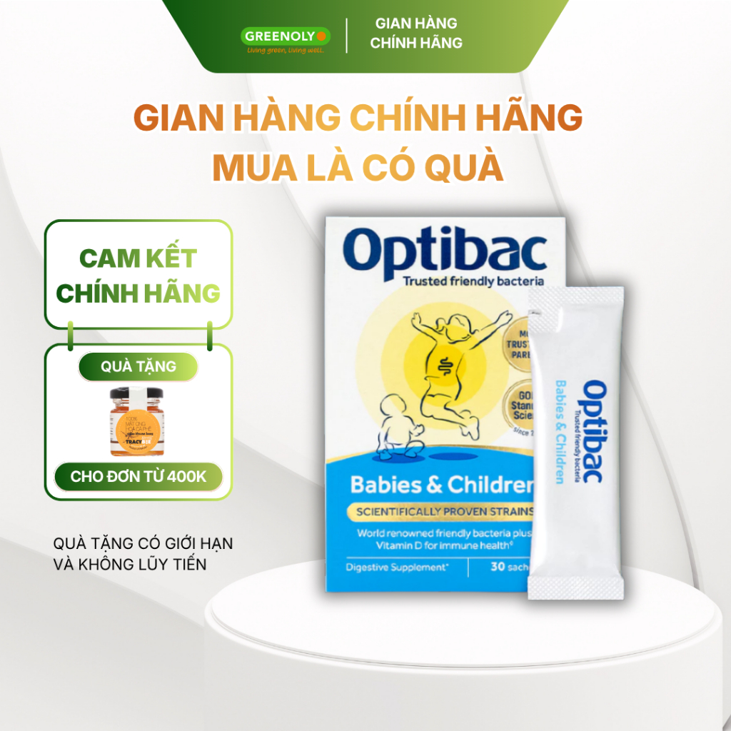 Optibac Men Vi Sinh Babies & Children Cho Bé Từ 0 - 12 Tuổi  30 Gói