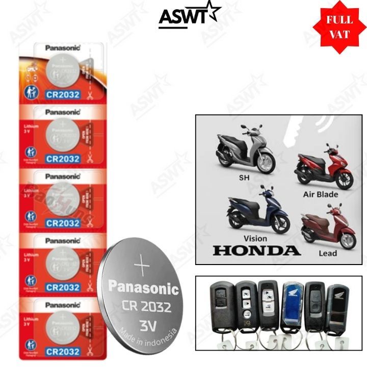 Pin chìa khóa xe máy SH VISION LEAD AB PCX VARIO bền bỉ 032, pin chìa khóa Smartkey xe máy