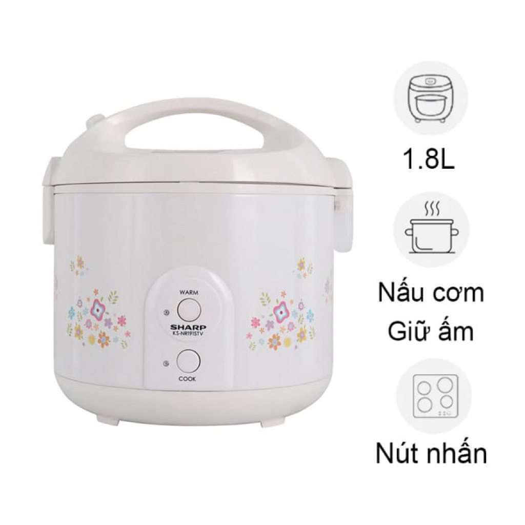 Nồi cơm điện Sharp 1.8 lít KS-NR191STV “CU”