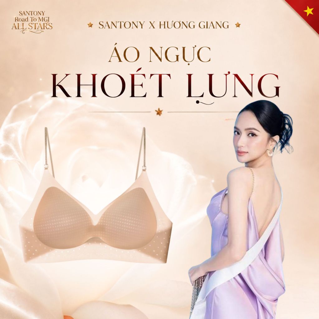 [Santony x Hương Giang] Áo Ngực Khoét Lưng Santony lót su đúc_3 cách mặc Mỏng Nhẹ Thoáng Mát _ 623