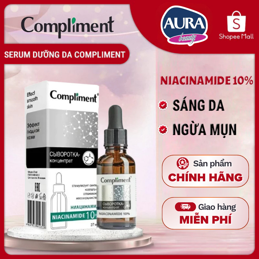 Serum Dưỡng Da Compliment Niacinamide 10% 27ml Kiềm Dầu, Giảm Thâm Mụn Sáng Da | BigBuy360 - bigbuy360.vn
