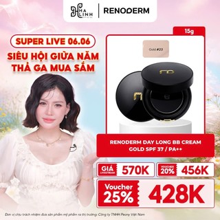 [Võ Hà Linh x Renoderm] Phấn nước Cushion RenoDerm DAY LONG BB CREAM GOLD TONE 23 15g