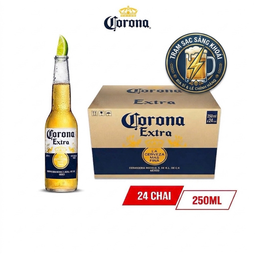 [NHẬP KHẨU]Bia Corona Extra 250ml - Thùng 24 chai