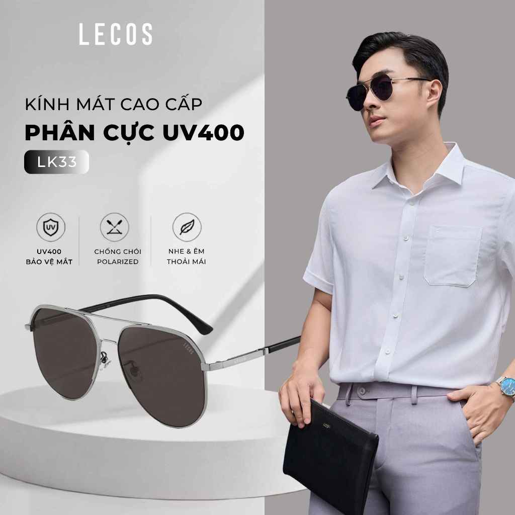 Kính Đeo Mắt Nam LECOS LK33 Sang Trọng Nam Tính Phù Hợp Nhiều Phong Cách