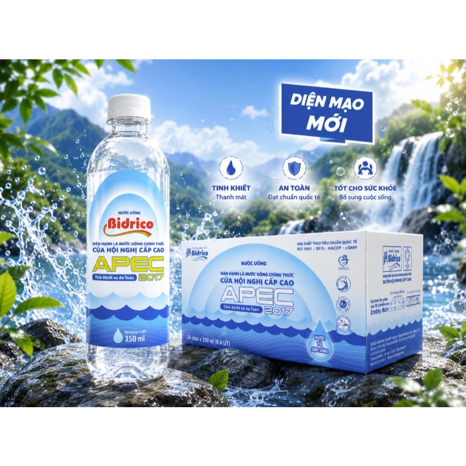 Nước Uống Bidrico tinh khiết ( Thùng 24 chai 350ml )
