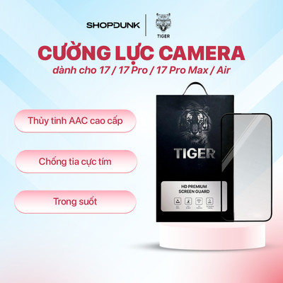Miếng dán cường lực Tiger HD Premium Screen Guard dành cho iPhone 17 / iPhone 17 Pro / iPhone 17 Pro Max / iPhone Air
