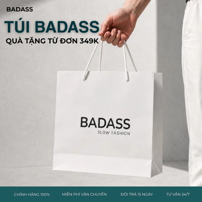 [Quà Tặng Không Bán] Túi Giấy BADASS Cao Cấp Chất Giấy Cứng Đựng Quần Áo Có Quai Xách Tiện Lợi _TUIGIAYCUNG