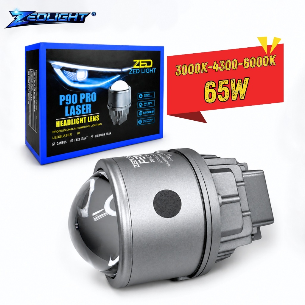 Bi Gầm P90 Laser ZED LIGHT - Trợ Pha Laser, Quạt Tản Nhiệt, Chống Nước, Lắp Oto - Đèn LED Oto Xe Tải