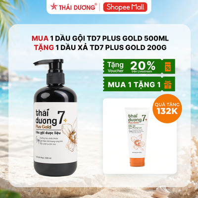 [SALE Tháng 8] Mua 1 Dầu gội Thái Dương 7 Plus Gold Hoa Phong Lan 500ml tặng 1 tuýp Dầu xả 7 Plus Gold 200g
