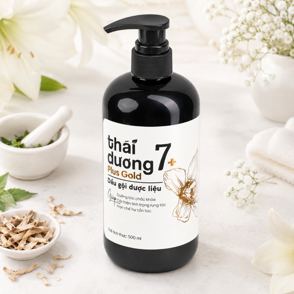 [Live] Dầu gội dược liệu Thái Dương 7 Plus Gold 250ml/500ml cho tóc khô xơ, hư tổn tặng tuýp Thái Dương 7 Plus 50m | BigBuy360 - bigbuy360.vn