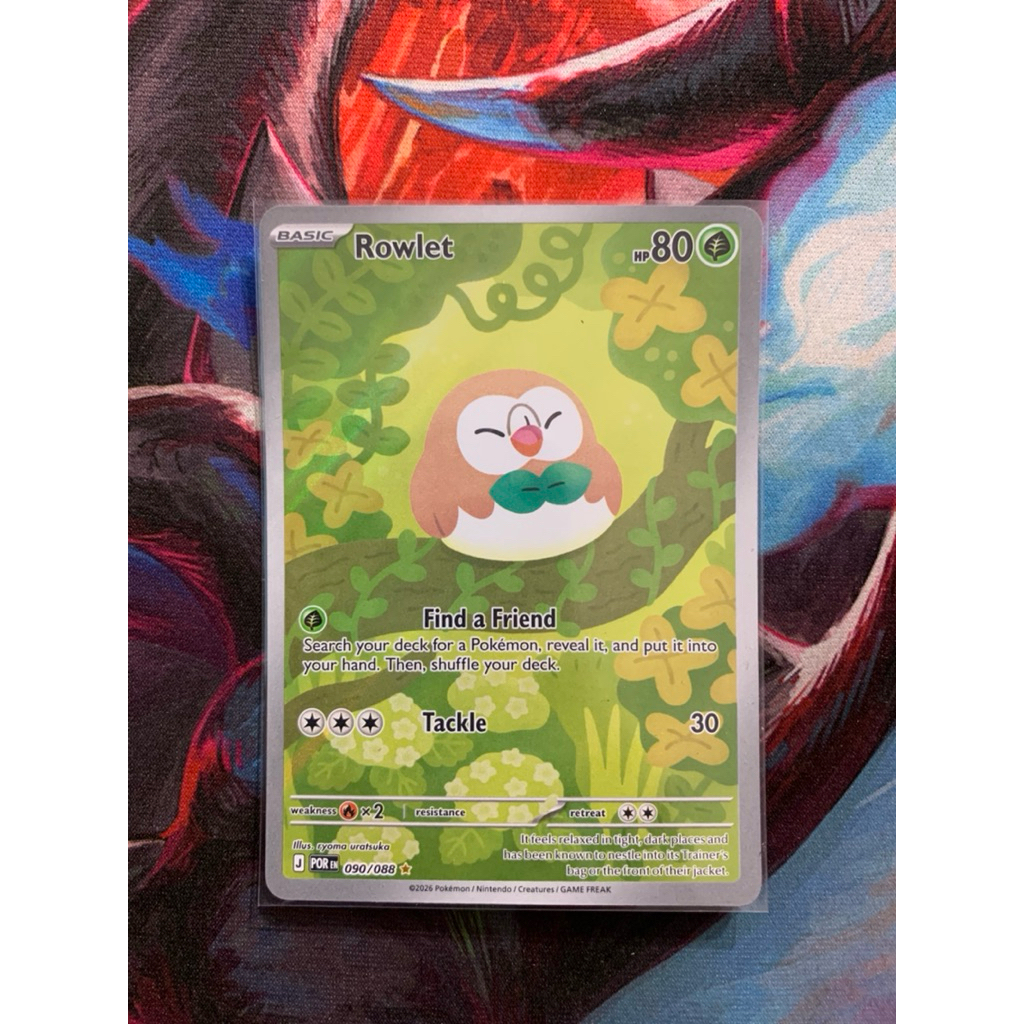 Thẻ Pokemon Tiếng Anh - Rowlet - 090/088