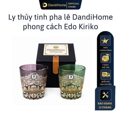 Ly thủy tinh pha lê DandiHome Phong cách Edo Kiriko
