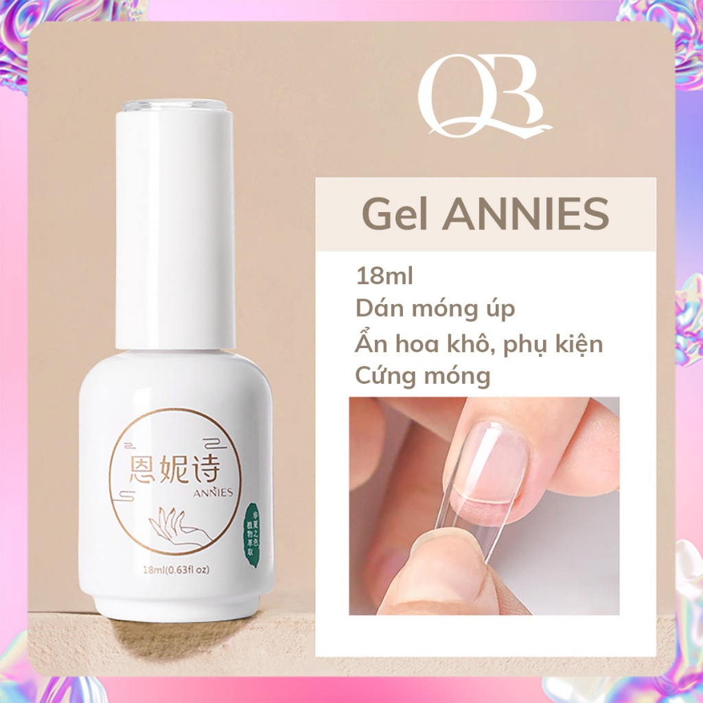 Glue gel 6 in 1 - Glue gel ANSC úp móng đính đá Analia - Gel Annies - Gel 5 in 1 AS chính hãng chai 