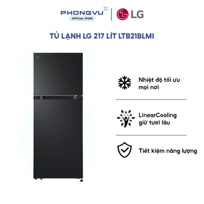 Tủ lạnh LG 217L LTB21BLMI - Ngăn đá trên, Cấp đông nhanh, Công nghệ LinearCooling - Bảo hành 24 tháng