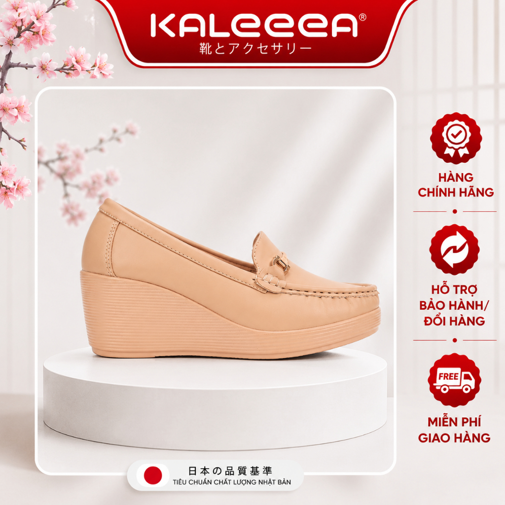 Kaleea H28 - Giày Trung Niên Đế Xuồng Siêu Nhẹ, Giày Nữ Đi Tôn Dáng Êm Chân Cao 6cm